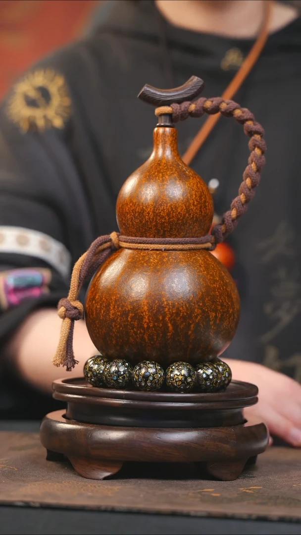 【闪购商品】YU158大漆酒葫芦不包手串及旋转底座