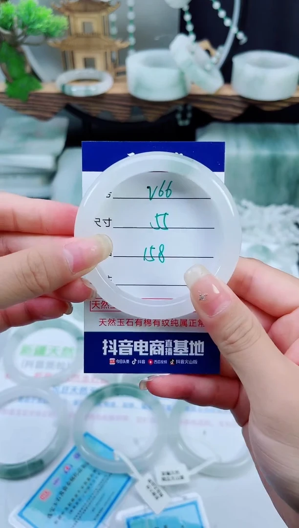 未镶嵌手镯石英质玉（天山翠）66