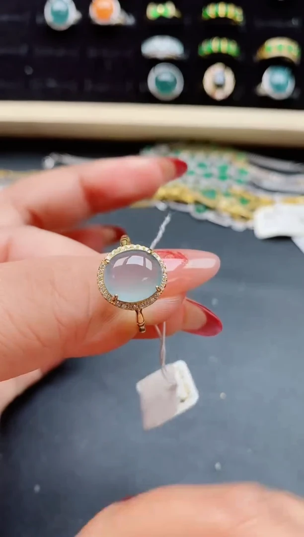 【闪购商品】翡翠戒指银S925镶嵌580550