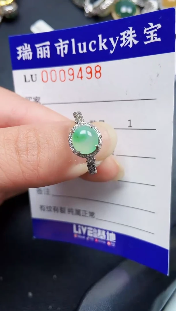 翡翠银S925镶嵌颈饰9498