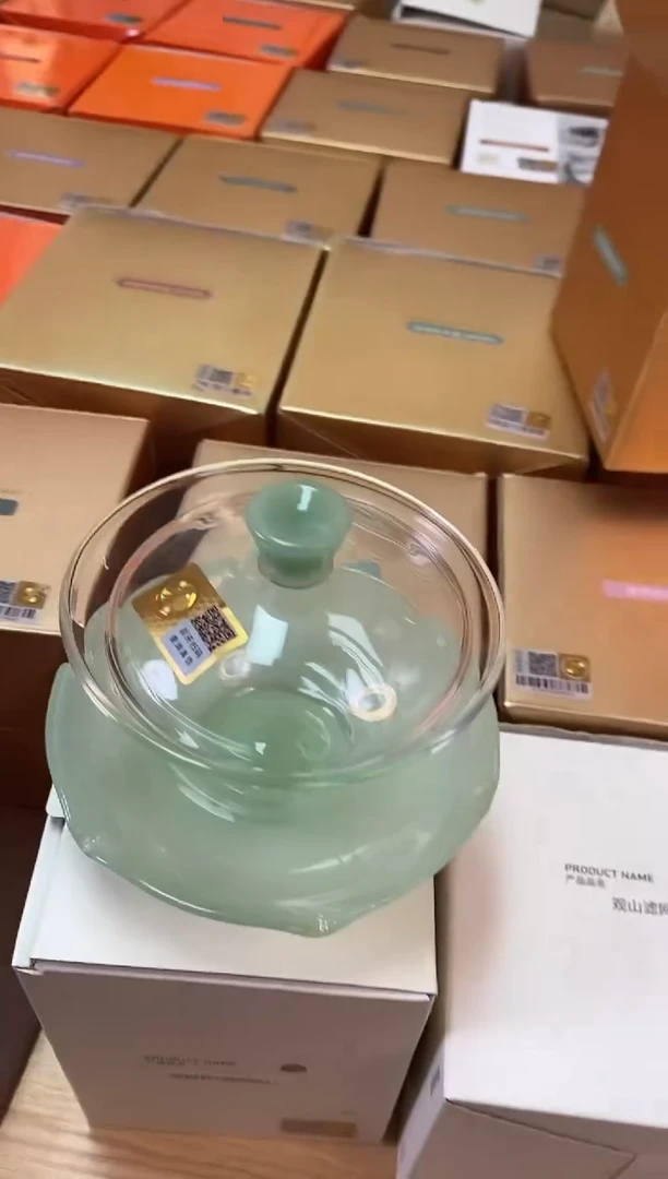 荷叶盖碗/浅玉。。