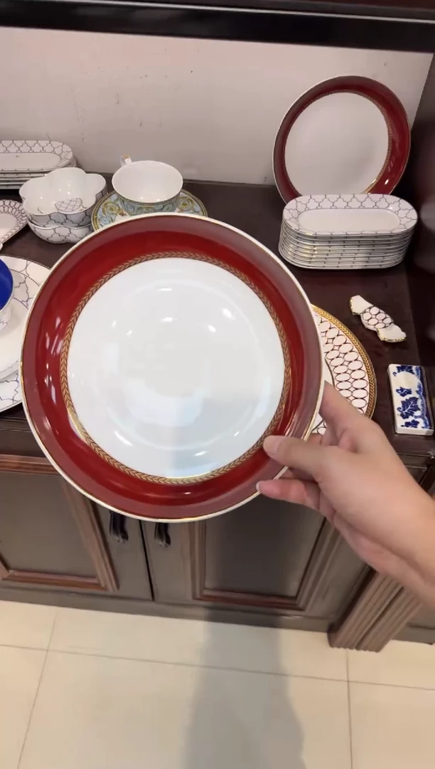 瓷片8英寸菜盘  1个