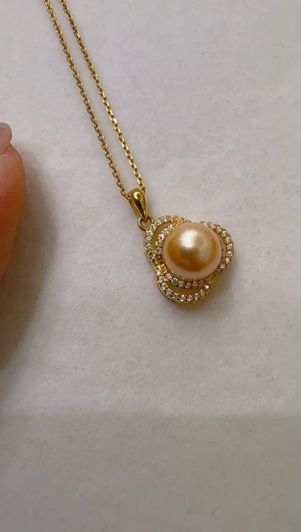 套链银S925镶嵌海水珍珠多样性团购发一件