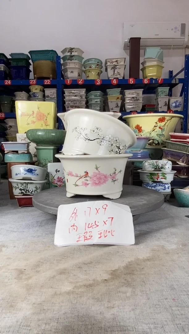 91411瑕疵两只圆盆