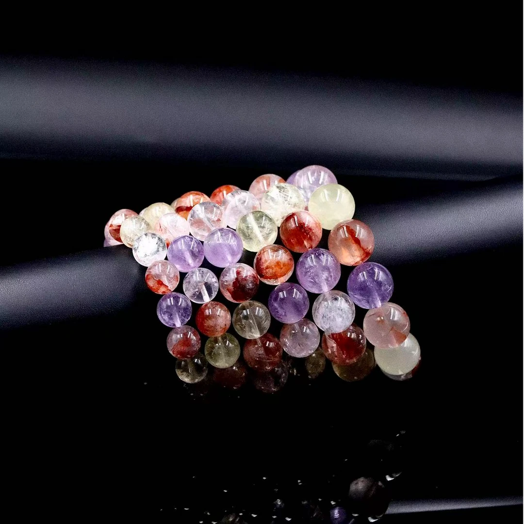 纯天然胶花多宝水晶多宝手串B1512-尺寸可选-多样性发一