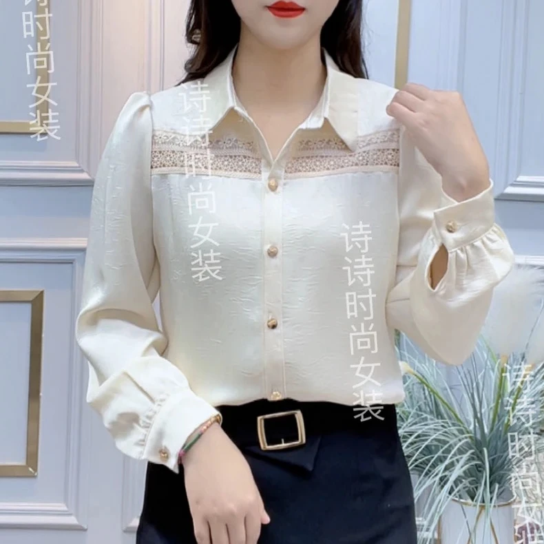 2025春季新款法式长袖衬衫女设计感小众气质洋气通勤高级感衬衣女