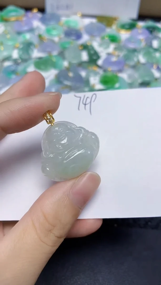 翡翠未镶嵌颈饰天然缅甸翡翠A货