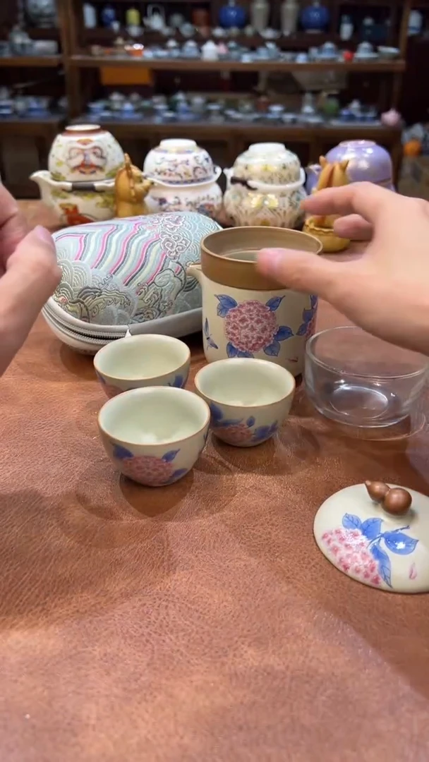 真的很便宜会开片的旅行茶具