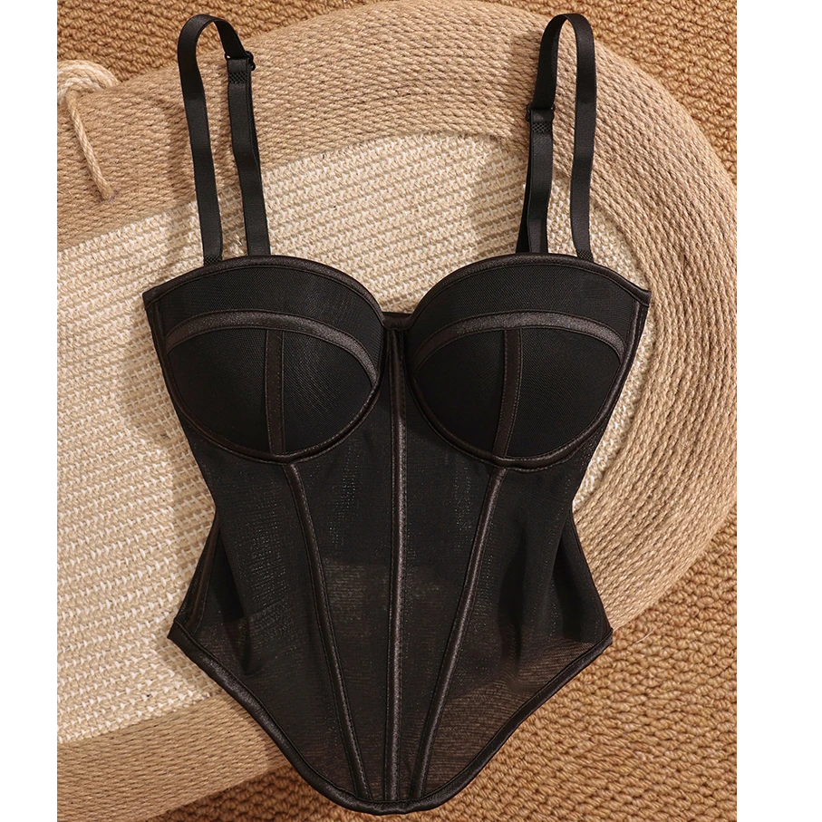 KBAL纯欲风辣妹鱼骨抹胸收腰吊带背心女内搭外穿设计感小众上衣