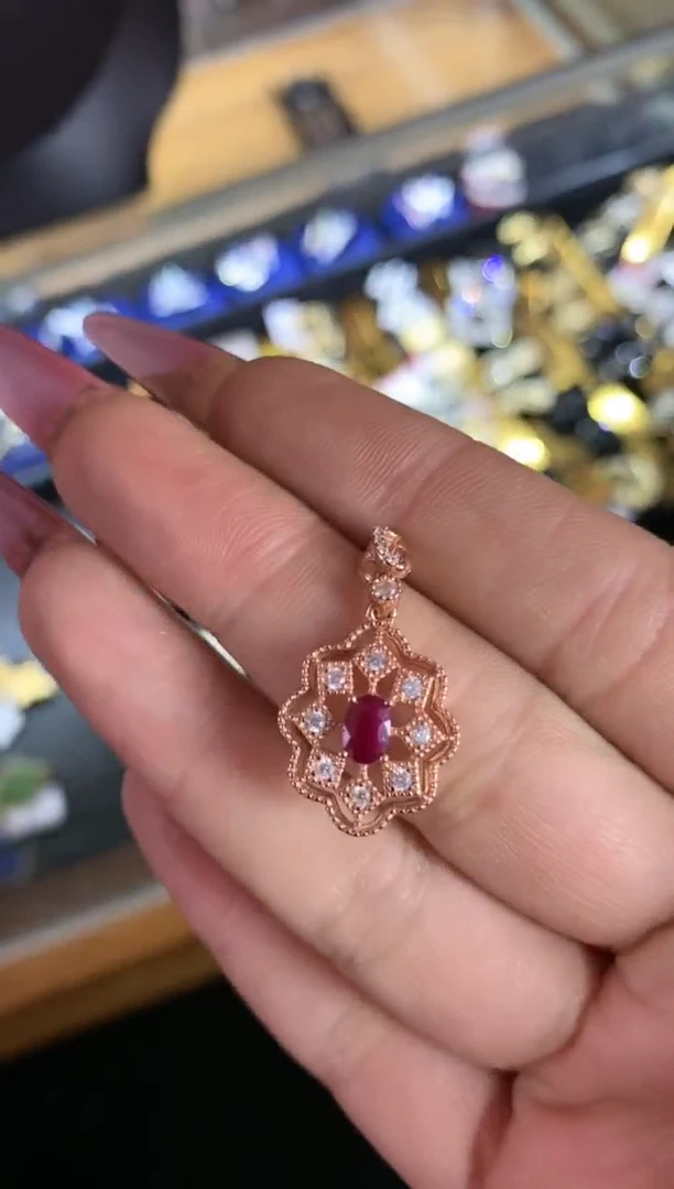 【闪购商品】红宝石颈饰银S925镶嵌楚楚中古珠宝甄选不退换