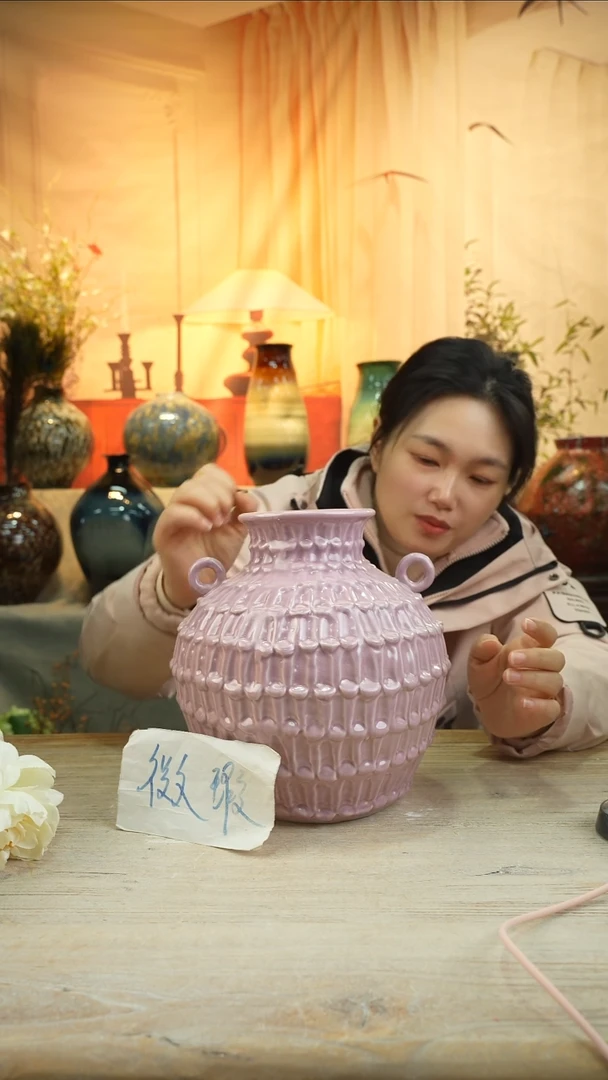 高25口11高温陶瓷花瓶花器