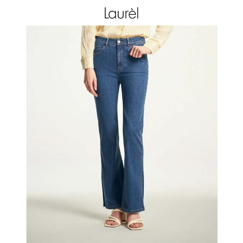 【丽公主专享】Laurel新款牛仔微喇长裤女LWD343K05000
