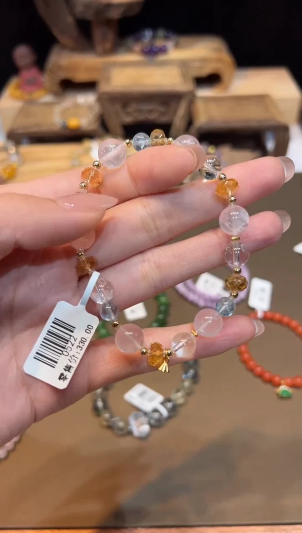 水晶手链未镶嵌手饰@@