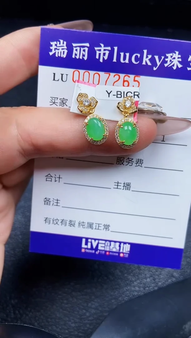 翡翠银S925镶嵌颈饰7265