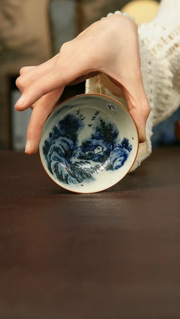 景德镇陶瓷杯碗柴烧多人