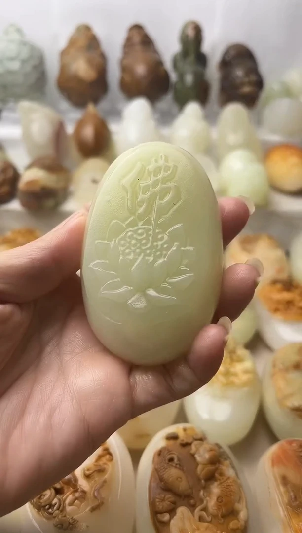 石材方解石棉纹正常不退换佛莲花