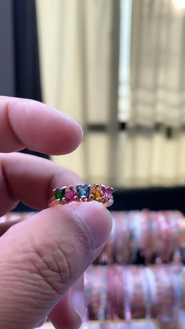 【闪购商品】碧玺戒指银S925镶嵌156155156156