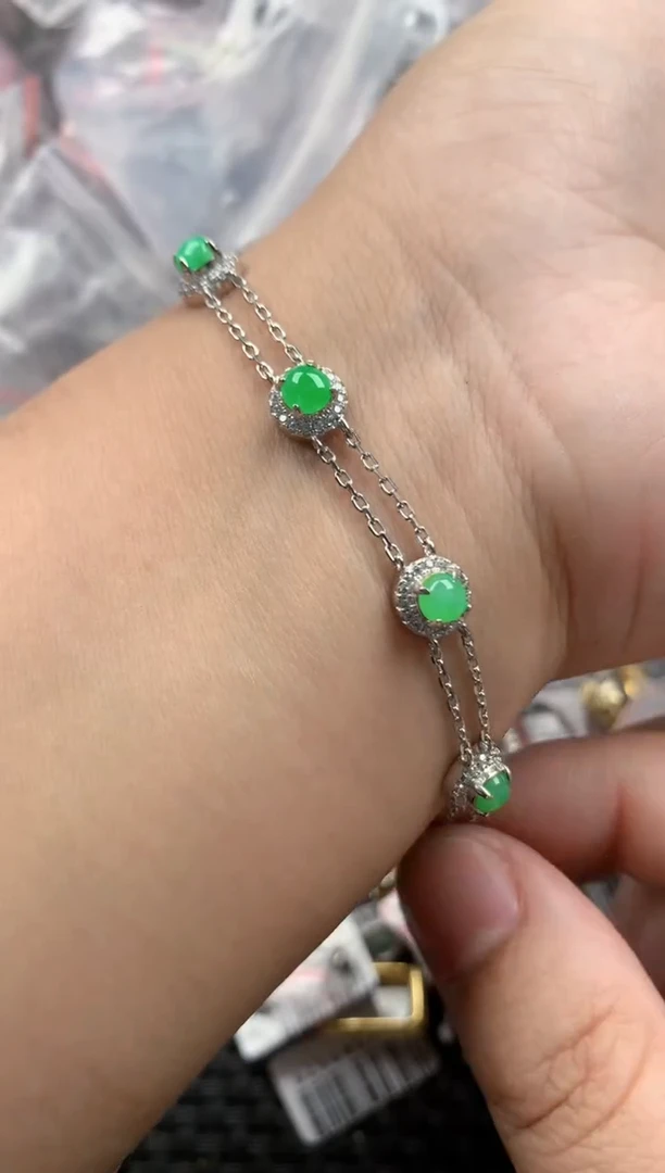 银S925镶嵌戒指翡翠14   2