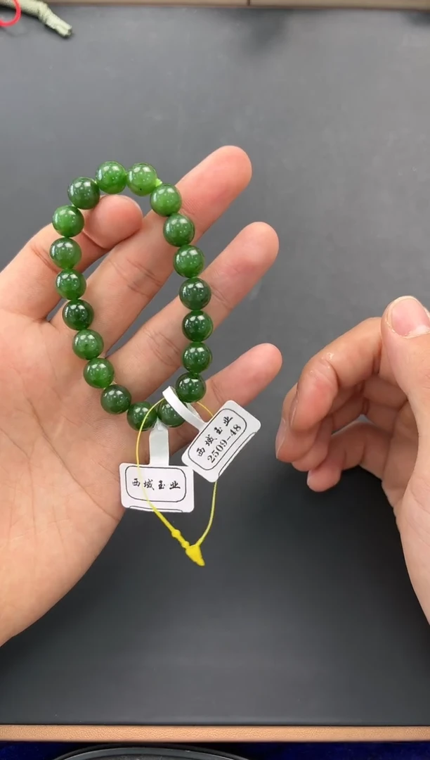 未镶嵌手串和田玉和田碧玉手串卡10微色差