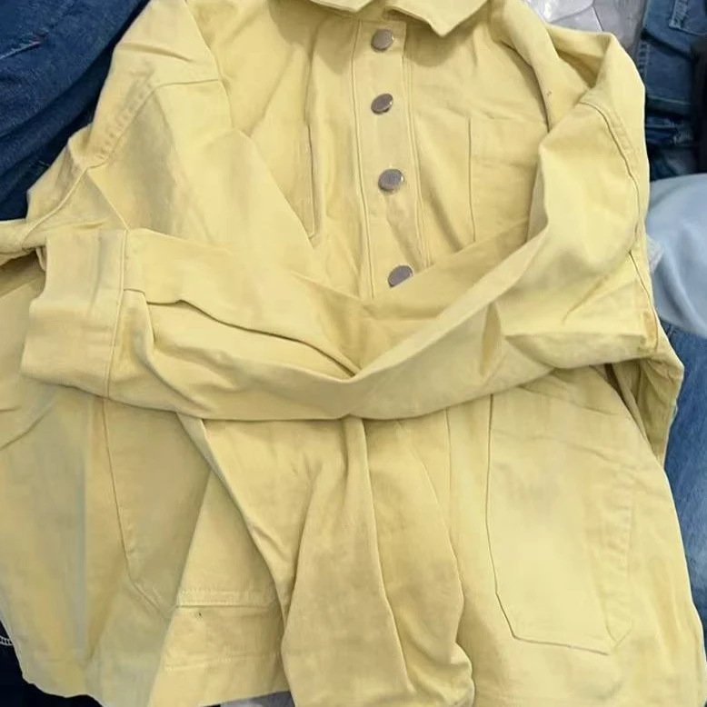 【NO退NO换】韩国东大门2025春款柠檬黄外套