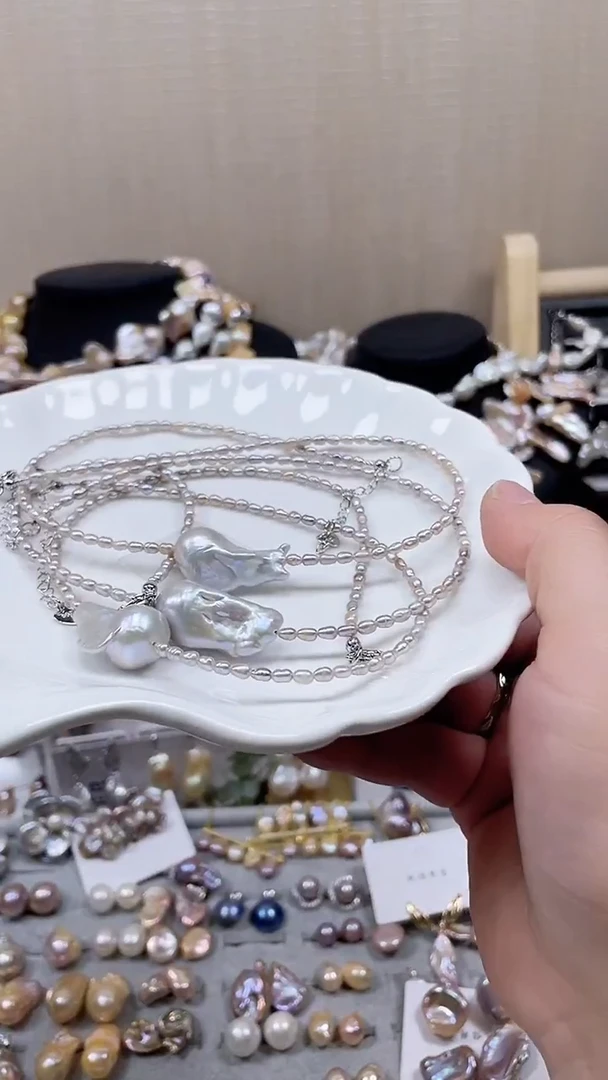 未镶嵌项链淡水珍珠【纯恬饰品】（多样性发货发一）