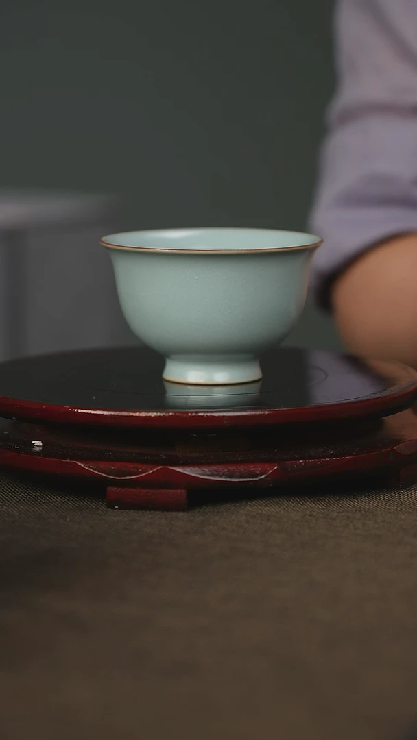 ?****?微瑕 小碗杯 汝瓷 主人杯