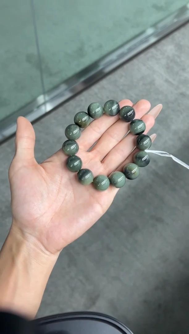 未镶嵌手串和田玉若羌微色差卡16JK