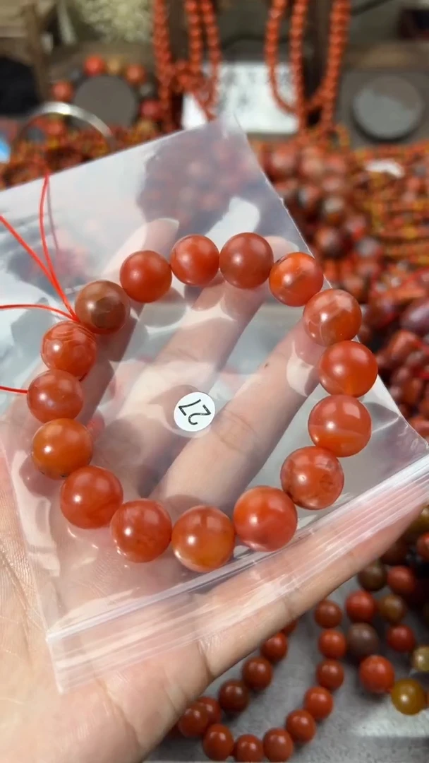 南红玛瑙未镶嵌手串13+