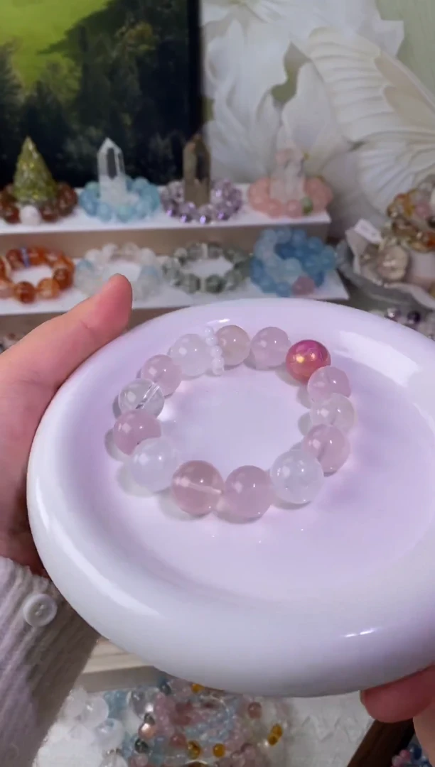 未镶嵌手链水晶粉水设计款