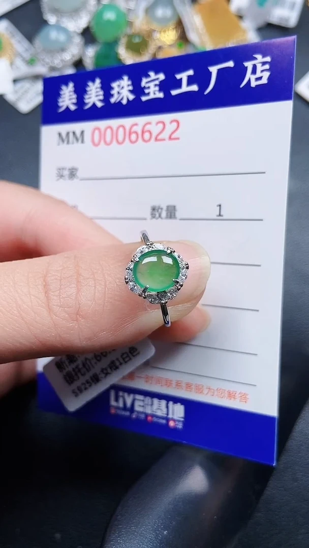 颈饰银S925镶嵌翡翠66221