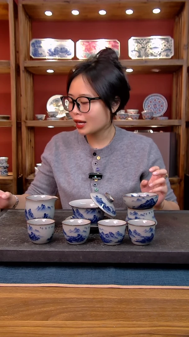 简装家用款7件套 老陶泥开片纹陶瓷茶具