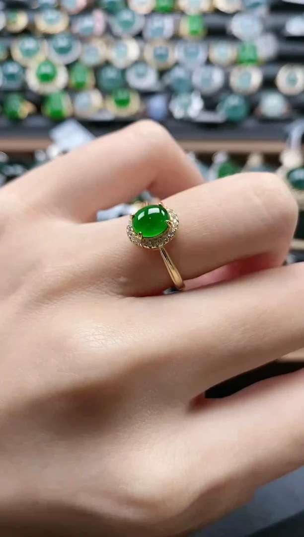 【闪购商品】翡翠戒指银S925镶嵌51151