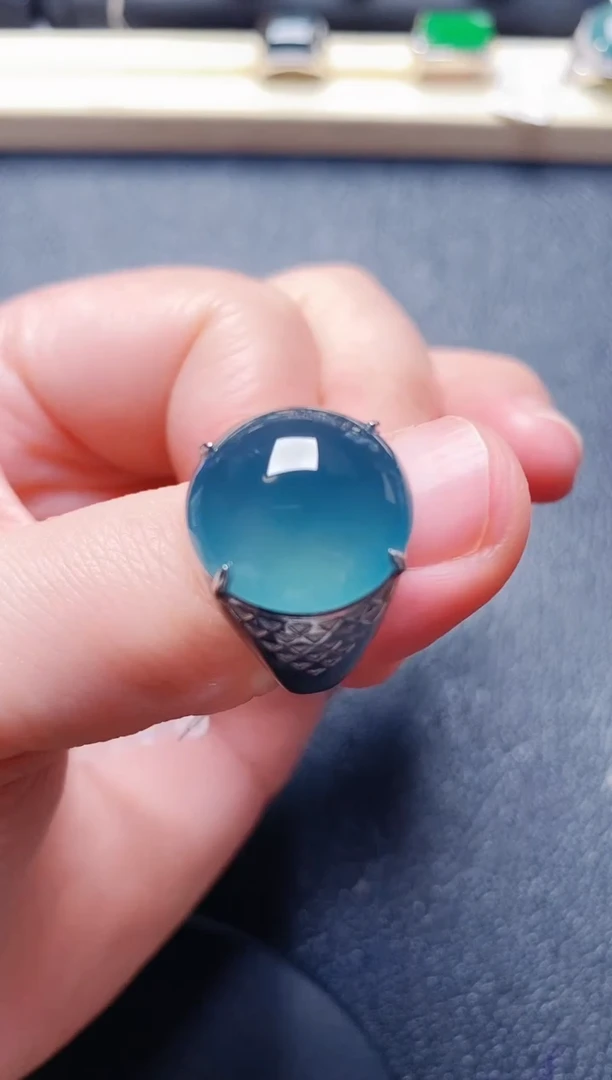 银S925镶嵌戒指翡翠1111