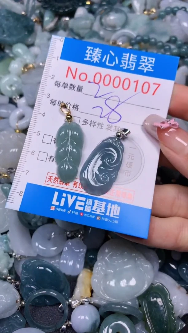 【闪购商品】翡翠颈饰未镶嵌含绳000107