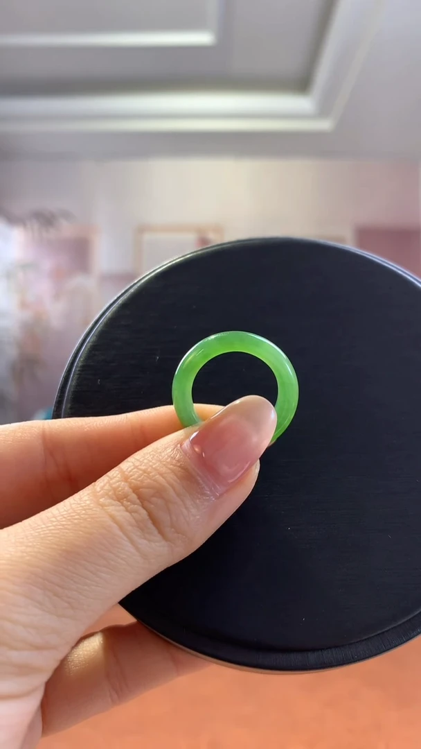 未镶嵌和田玉挂件碧玉戒圈13#