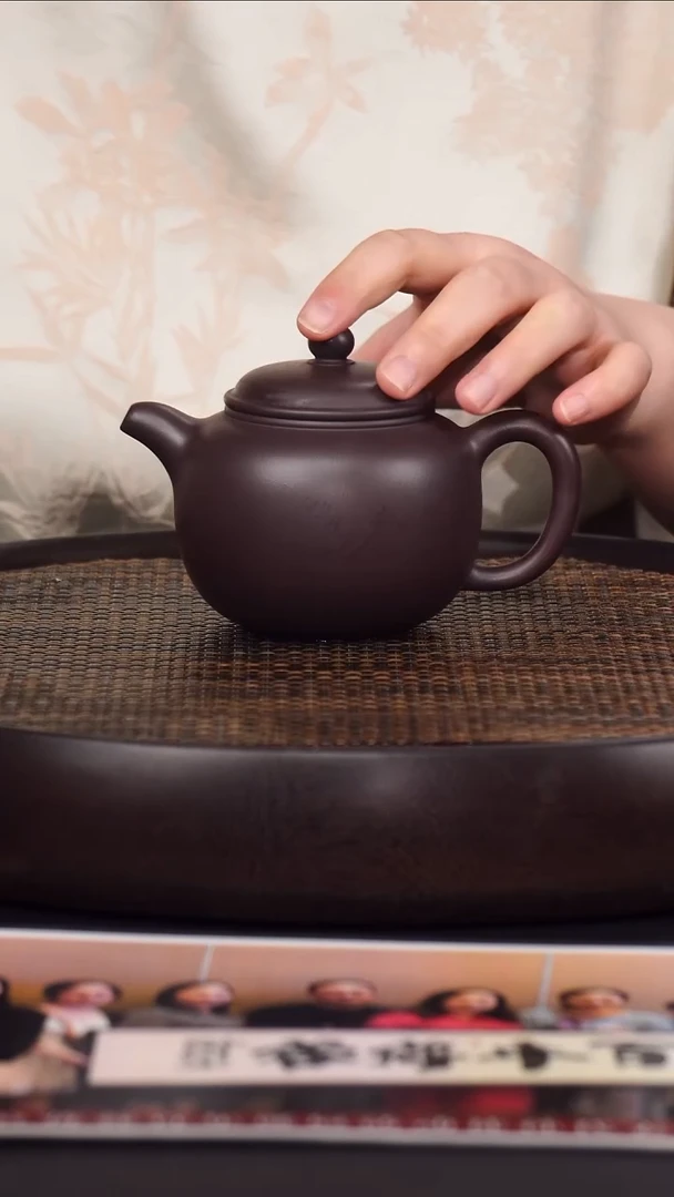 茶壶紫砂洪滔 匏尊36  紫茄泥 260毫升