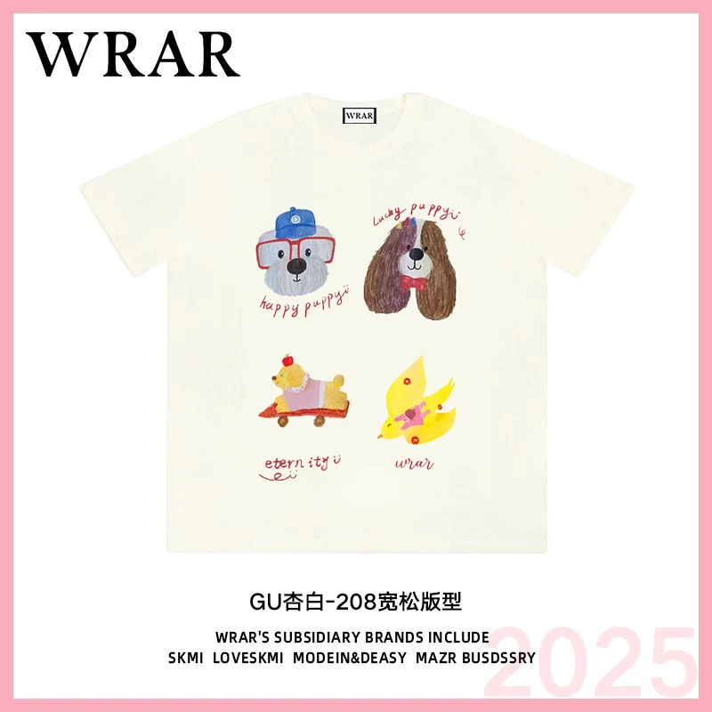 【快乐动物】 新品透气宽松半袖动漫时尚印花T恤1