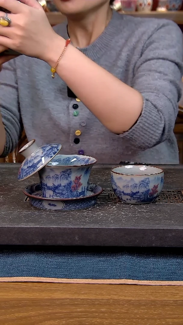 简装家用款2件套 老陶泥开片纹陶瓷茶具