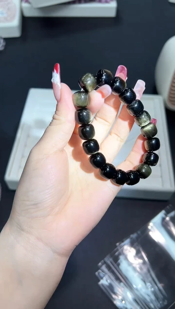 【闪购商品】黑曜岩手链未镶嵌97H多样性发其一/1条默认微瑕