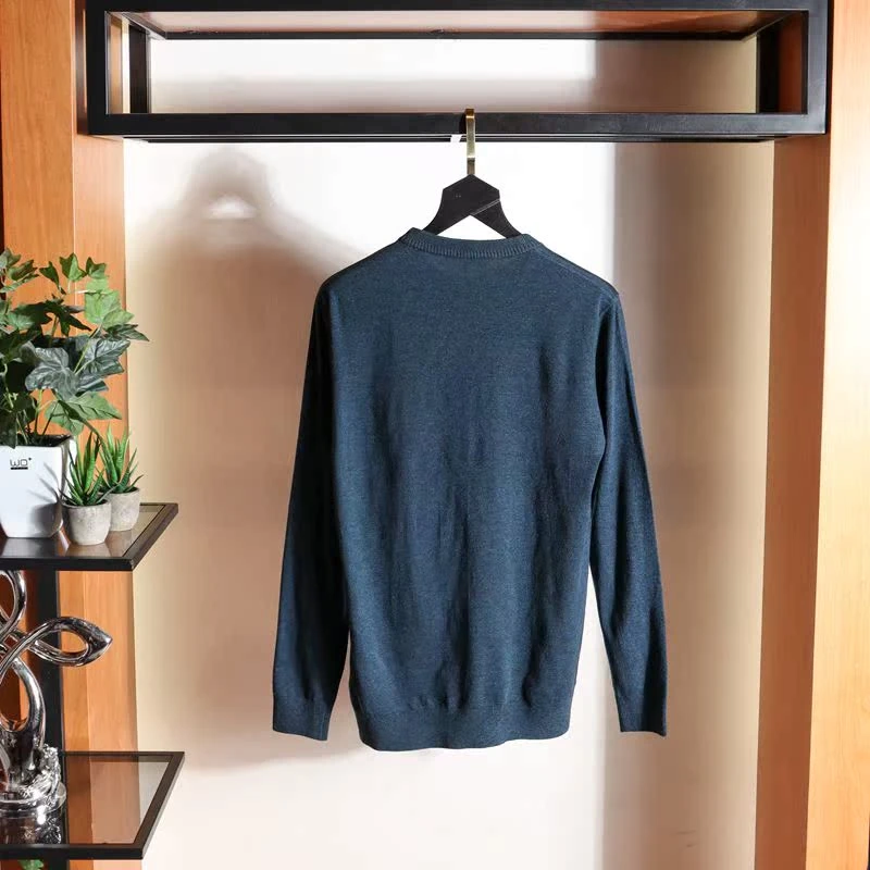 青年男士弹力修身圆领套头衫7105