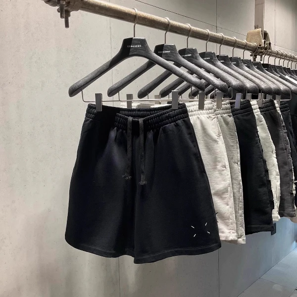 美式复古春夏2025ss四角刺绣宽松短裤男女同款短裤大码潮牌