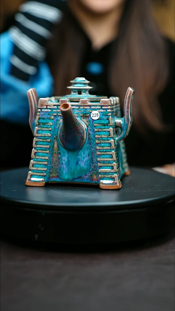 228#原矿钧瓷炉钧釉华夏壶