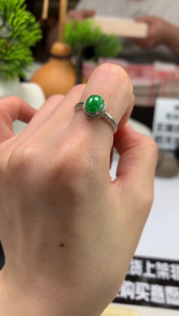 未镶嵌戒指翡翠然*---116923