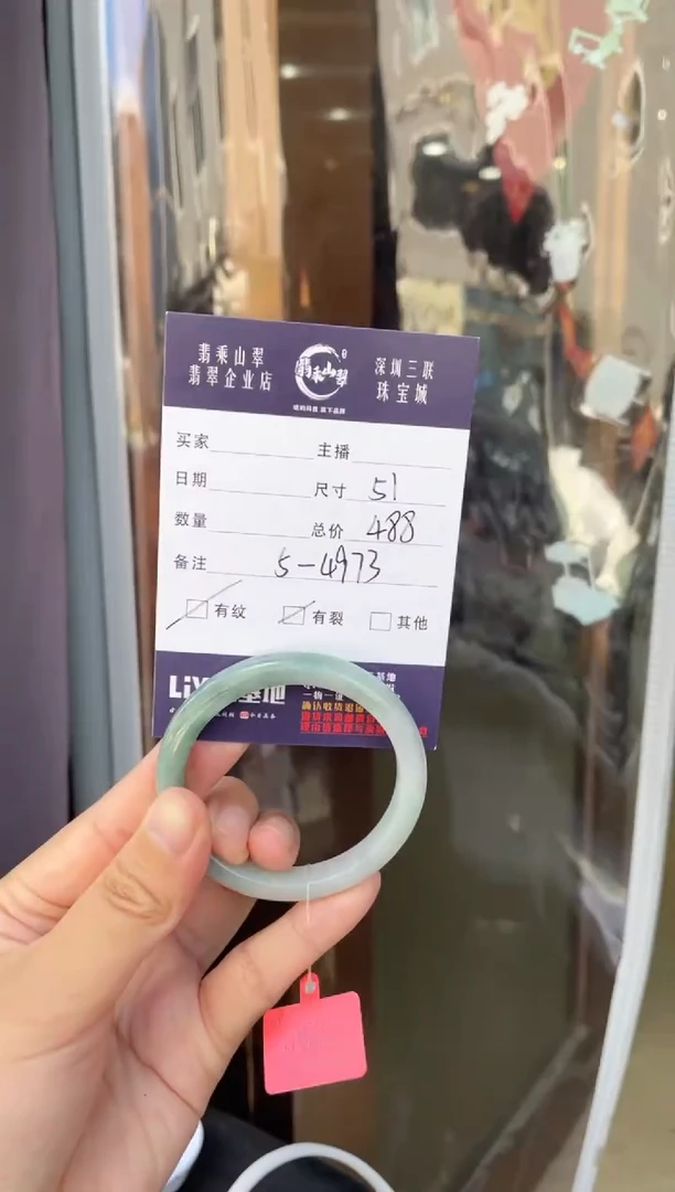 翡翠手镯未镶嵌L 51正圈 5-4973