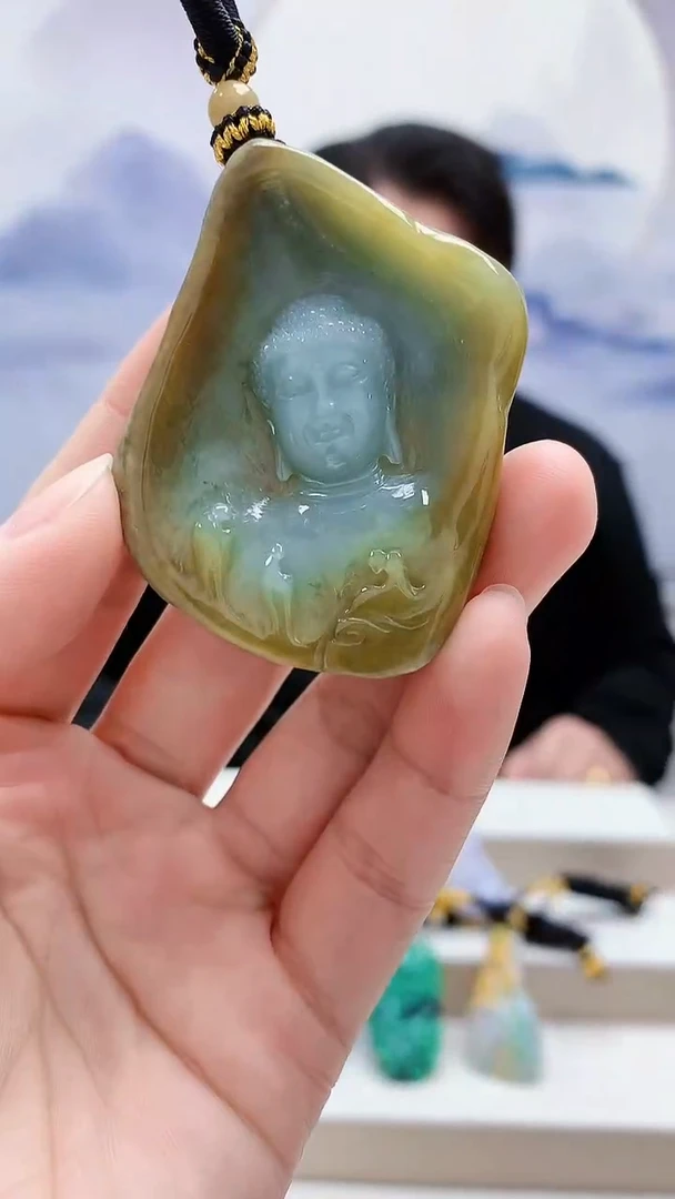 未镶嵌定制翡翠5060lr-毛货挂件49