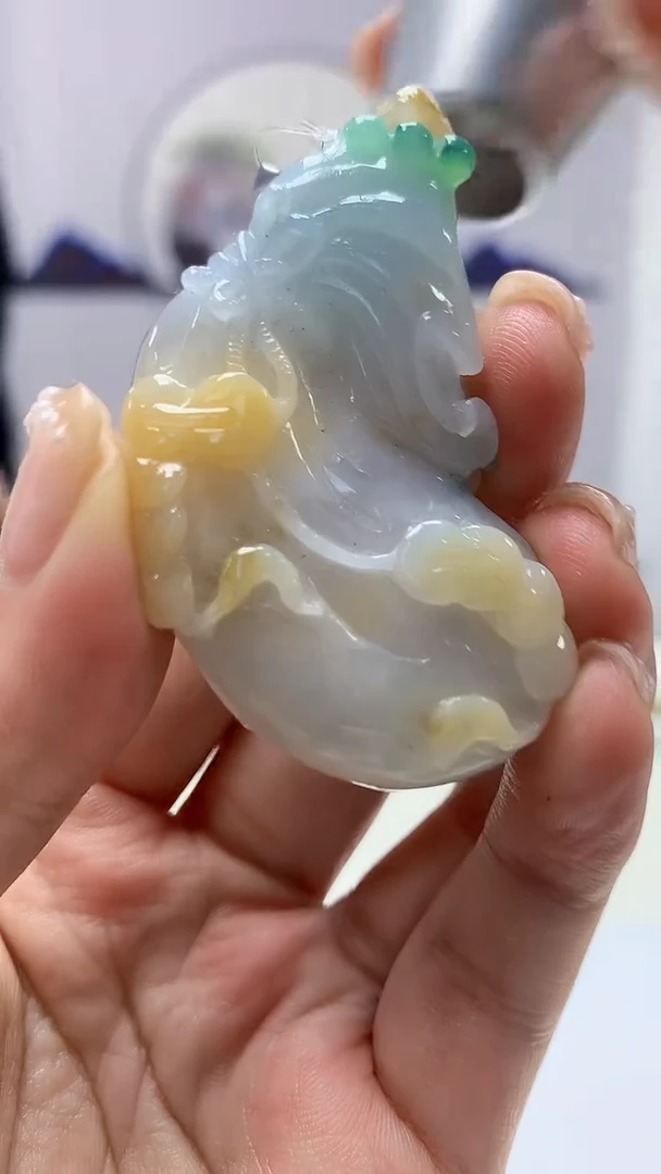 【闪购商品】定制翡翠未镶嵌5145ms-毛货127钱袋