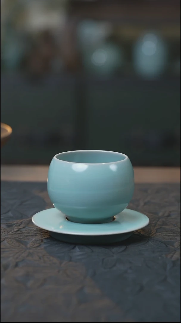 汝瓷 （拾汝）（天青）转转杯