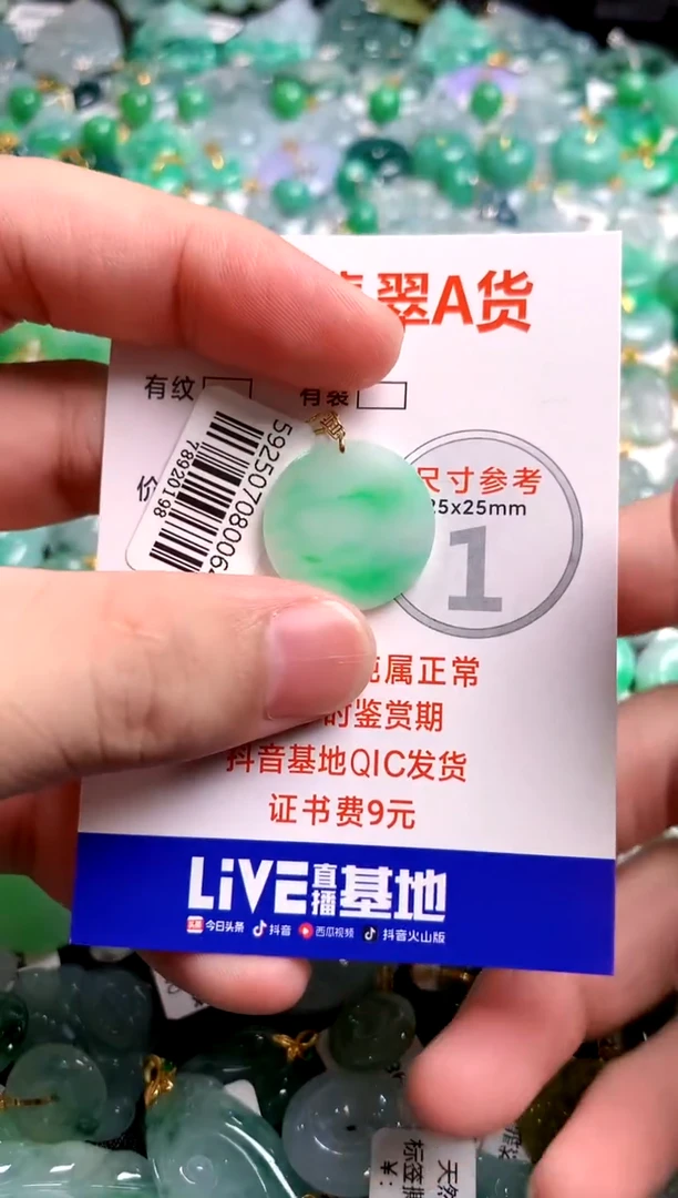 翡翠18K金镶嵌颈饰0933535483