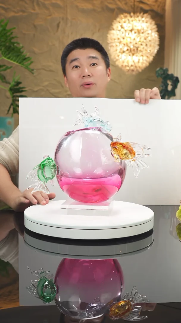 【闪购商品】摆件设计款金鱼花瓶摆件