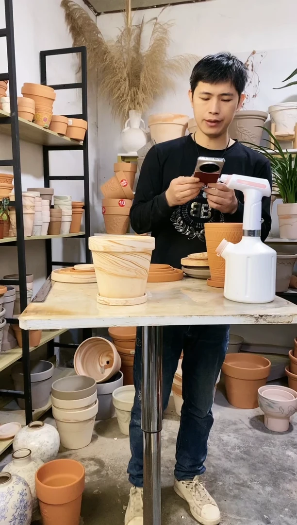 【闪购商品】陶15*14玛奇朵 2盆2托